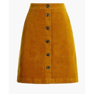 NWT J.Crew Corduroy button-front mini skirt